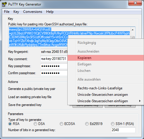 Dateiverwaltung - Verbindung mit PuTTY aufbauen (Public-Key-Verfahren), Bild 7
