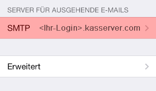 iOS Mail - SMTP-Authentifizierung aktivieren, Bild 6