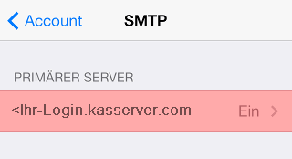 iOS Mail - SMTP-Authentifizierung aktivieren, Bild 7