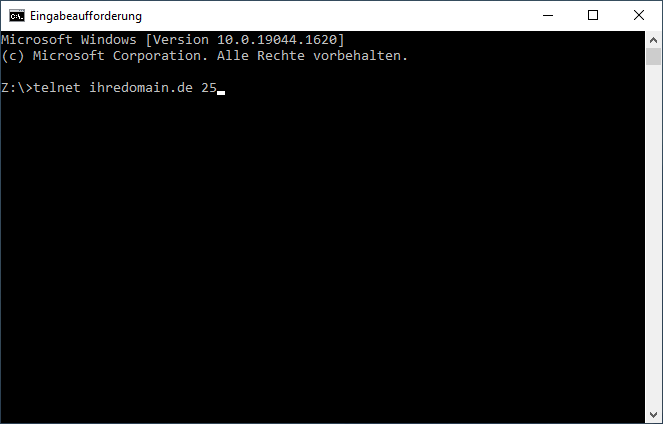 Portverbindungen zur Domain per Telnet testen - per Kommandozeile unter Windows, Bild 5