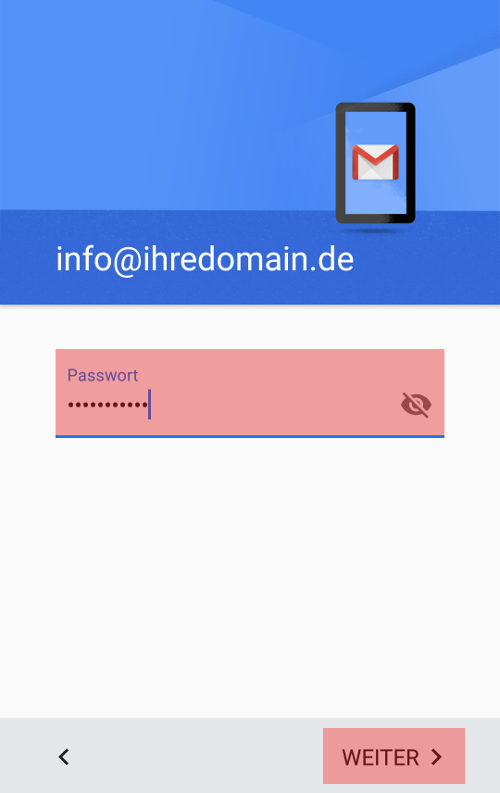 Gmail App - E-Mail-Konto einrichten, Bild 5