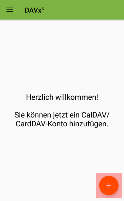 CalDAV - Kalenderfunktion - Android DAVx5 (DAVdroid), Bild 1