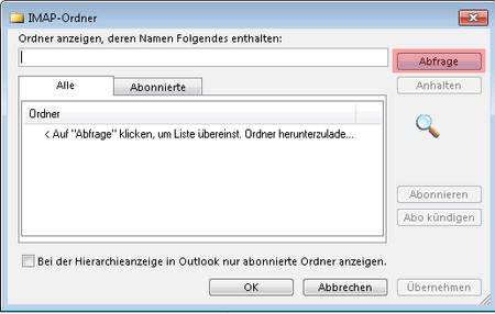 Outlook - IMAP-Ordner abonnieren, Bild 2