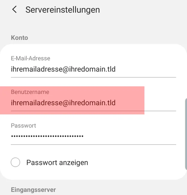 Samsung Galaxy S10 - E-Mail-Konto (IMAP) einrichten, Bild 4