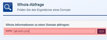 Whois Abfrage - Domainname ist vergeben, Bild 2