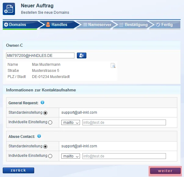 Domain bestellen - Providerwechsel (KK), Bild 5