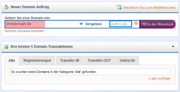 Domain bestellen - Providerwechsel (KK), Bild 1