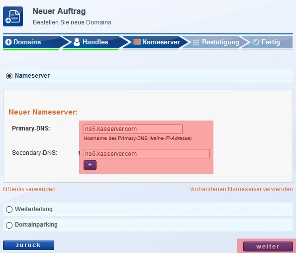 Domain bestellen - Neuregistrierung, Bild 6