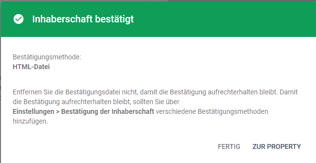 Google Search Console - neue Domain hinzufügen, Bild 10