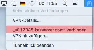Einbindung als Netzlaufwerk - Netzlaufwerk über VPN verbinden - MAC OS, Bild 5