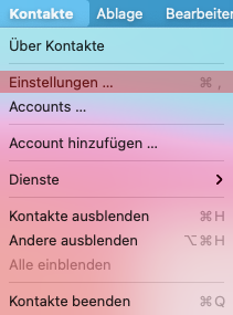 CardDAV - Synchronisierung von Kontakten - macOS, Bild 1