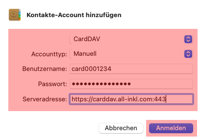 CardDAV - Synchronisierung von Kontakten - macOS, Bild 4