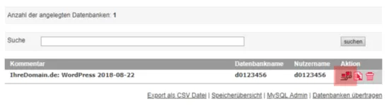 WordPress - Änderung des Passworts/der E-Mail-Adresse über die Datenbank, Bild 2