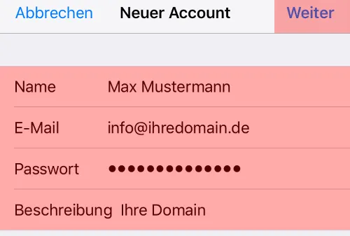 E-Mail Postfach anlegen 29 iOS Mail - E-Mail-Konto einrichten, Bild 6