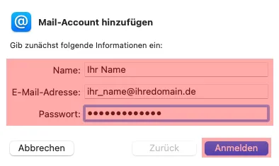 E-Mail Postfach anlegen 21 macOS Mail - E-Mail-Konto einrichten, Bild 6