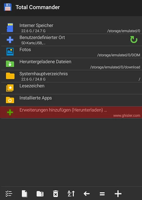 Einbindung als Netzlaufwerk - Total Commander - Android, Bild 1