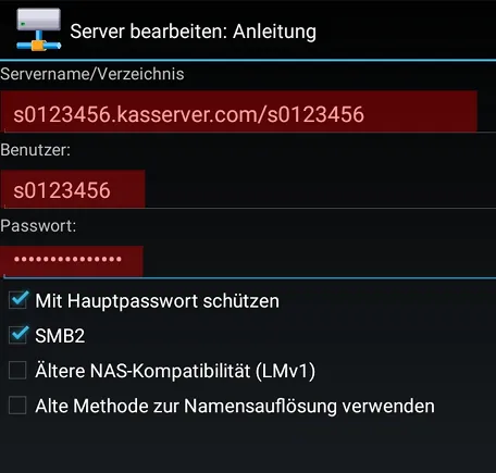 Einbindung als Netzlaufwerk - Total Commander - Android, Bild 8