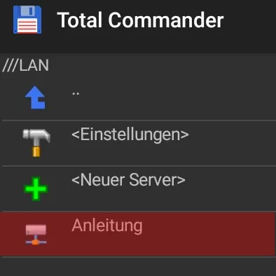 Einbindung als Netzlaufwerk - Total Commander - Android, Bild 9