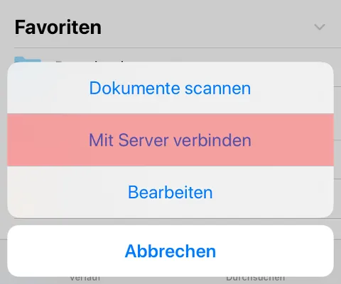 Einbindung als Netzlaufwerk - Netzlaufwerk einbinden - iOS, Bild 3