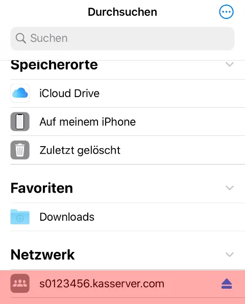 Einbindung als Netzlaufwerk - Netzlaufwerk einbinden - iOS, Bild 6