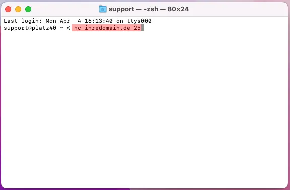Portverbindungen zur Domain per Telnet testen - per Netcat unter macOS, Bild 3