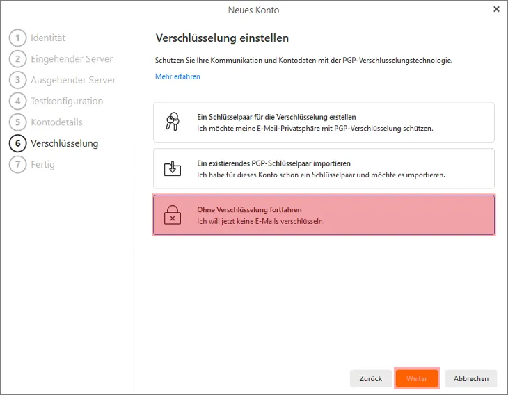 eM Client - E-Mail-Konto einrichten, Bild 8