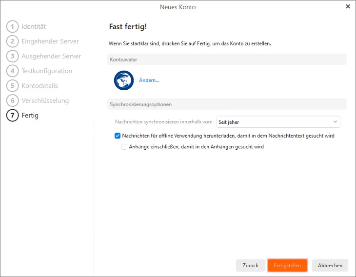 eM Client - E-Mail-Konto einrichten, Bild 9