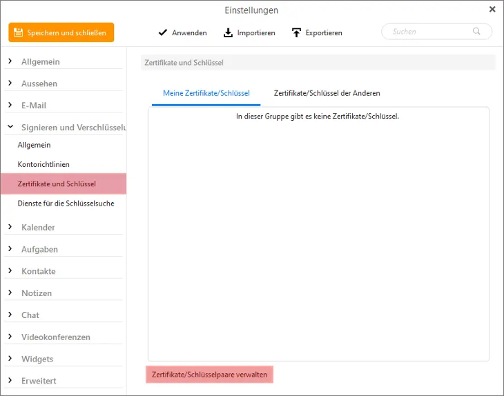 PGP-Verschlüsselung - Einrichtung unter eM Client, Bild 2