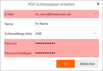 PGP-Verschlüsselung - Einrichtung unter eM Client, Bild 4
