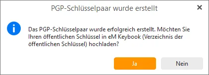 PGP-Verschlüsselung - Einrichtung unter eM Client, Bild 5