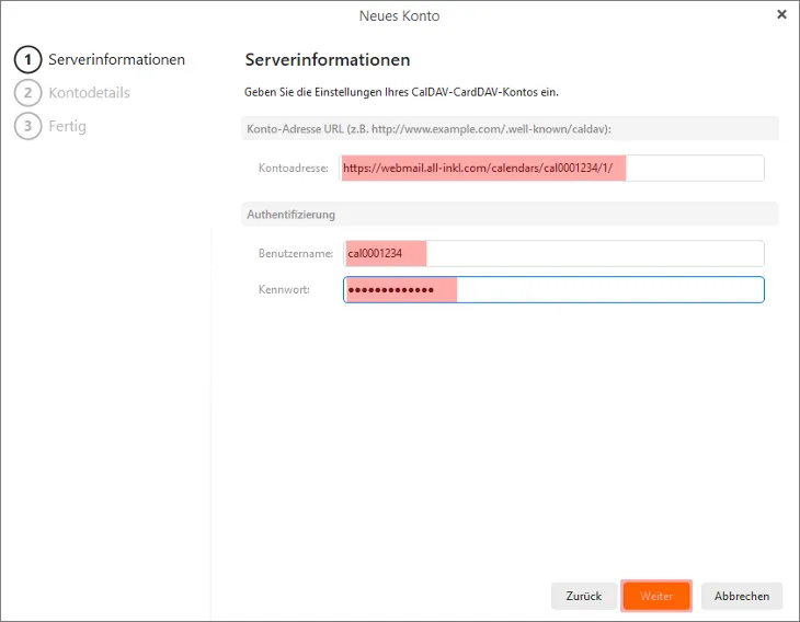 CalDAV - Kalenderfunktion - eM Client, Bild 3