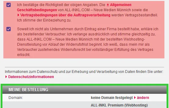 Vertragsbestellung - Bestellung ohne Domain, Bild 6