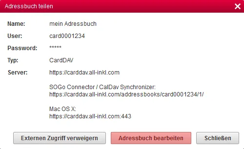 CardDAV - Synchronisierung von Kontakten - Einstellungen im WebMail anzeigen, Bild 6