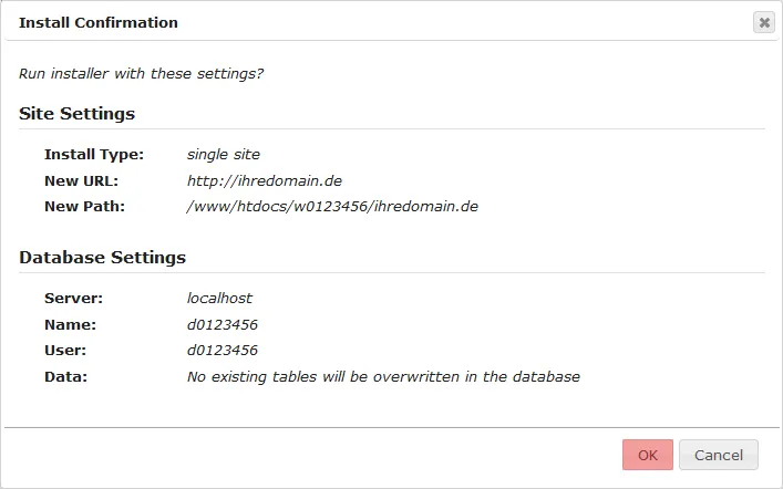 Übertragung der Inhalte - Übertragung von WordPress, Bild 14