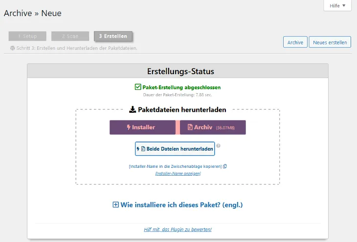 Übertragung der Inhalte - Übertragung von WordPress, Bild 9