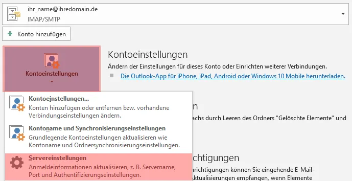 E-Mail Postfach anlegen 8 Outlook - 2019 / 2021 / 365, Bild 8