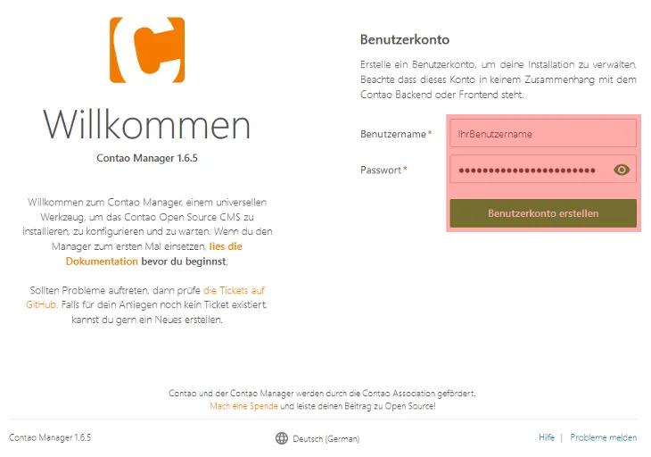 Contao 5 - Installation, Bild 1