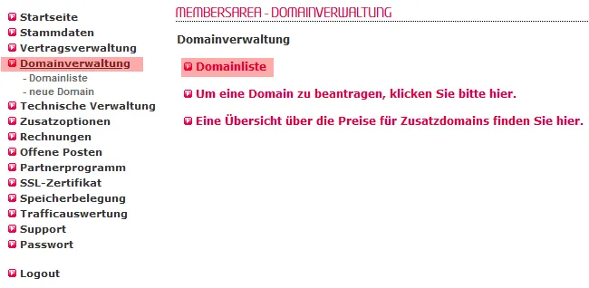so funktioniert ein interner Wechsel - Freigabe der Domain, Bild 2
