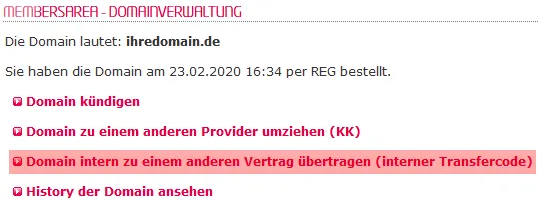 so funktioniert ein interner Wechsel - Freigabe der Domain, Bild 4
