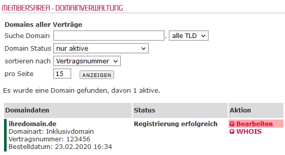 so funktioniert ein interner Wechsel - Freigabe der Domain, Bild 3