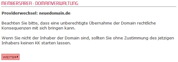 so funktioniert das Bestellen einer Domain - Anlegen der Domain im KAS, Bild 4