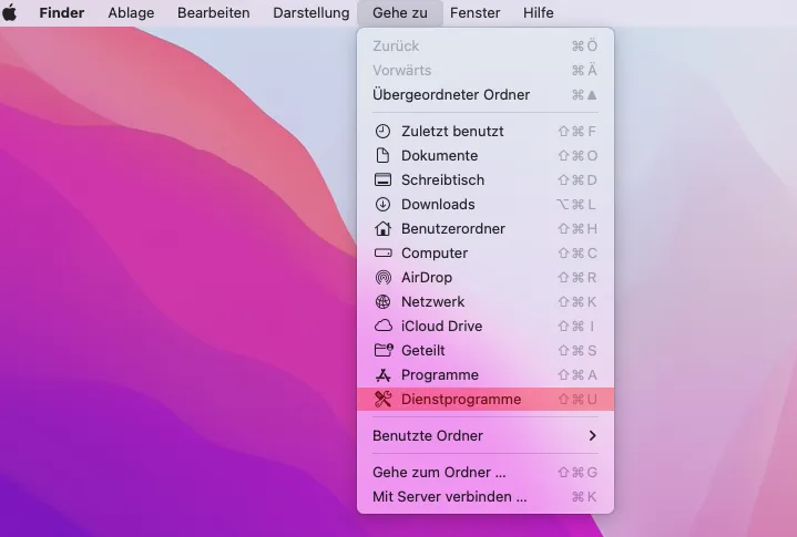Dateiverwaltung - Verbindung mit Terminal auf MAC aufbauen (Public-Key-Verfahren), Bild 1