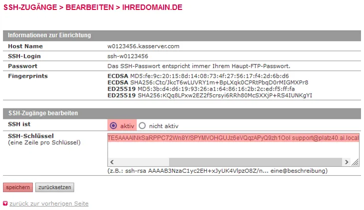 Dateiverwaltung - Verbindung mit Terminal auf MAC aufbauen (Public-Key-Verfahren), Bild 5