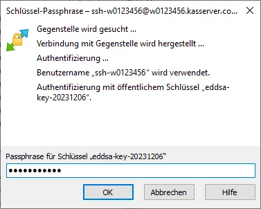WinSCP - Verbindung per SFTP (Public-Key-Verfahren), Bild 16