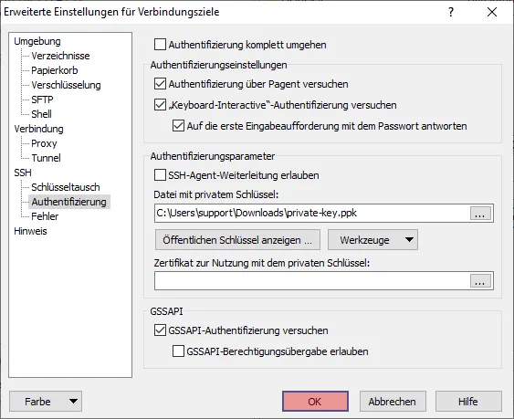 WinSCP - Verbindung per SFTP (Public-Key-Verfahren), Bild 11