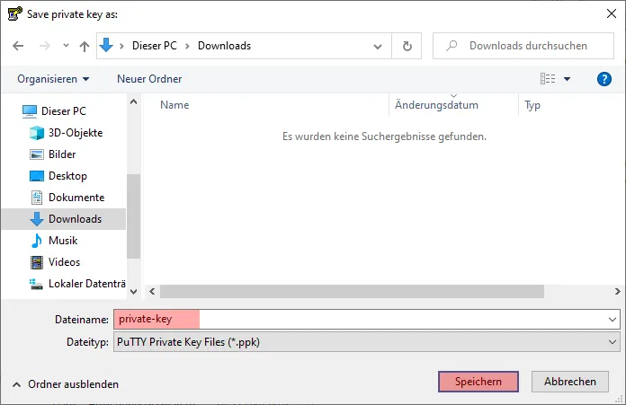 WinSCP - Verbindung per SFTP (Public-Key-Verfahren), Bild 8