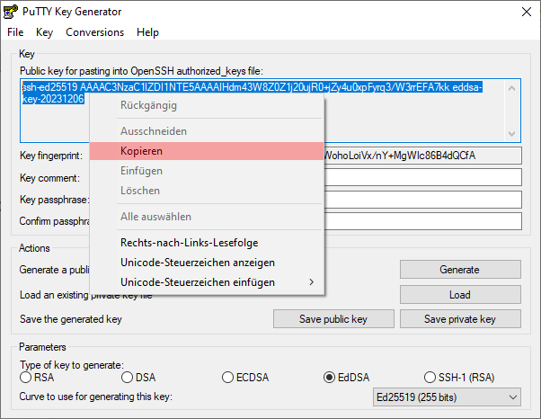 WinSCP - Verbindung per SFTP (Public-Key-Verfahren), Bild 9