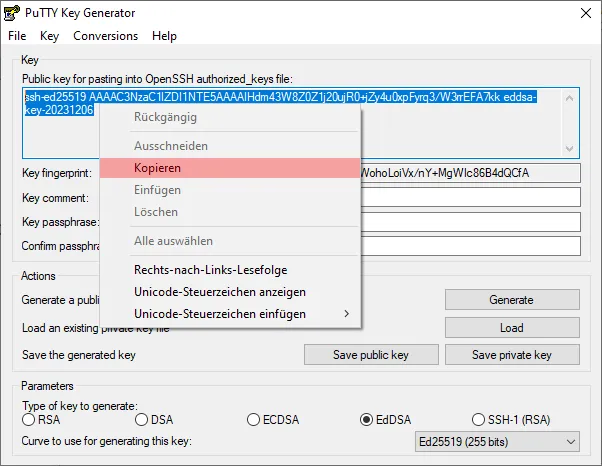 WinSCP - Verbindung per SFTP (Public-Key-Verfahren), Bild 9