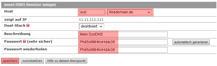 DDNS - Dynamisches DNS - Benutzer anlegen im KAS, Bild 4