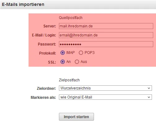 ALL-INKL.COM WebMail - Importieren von E-Mails aus anderen Postfächern, Bild 2